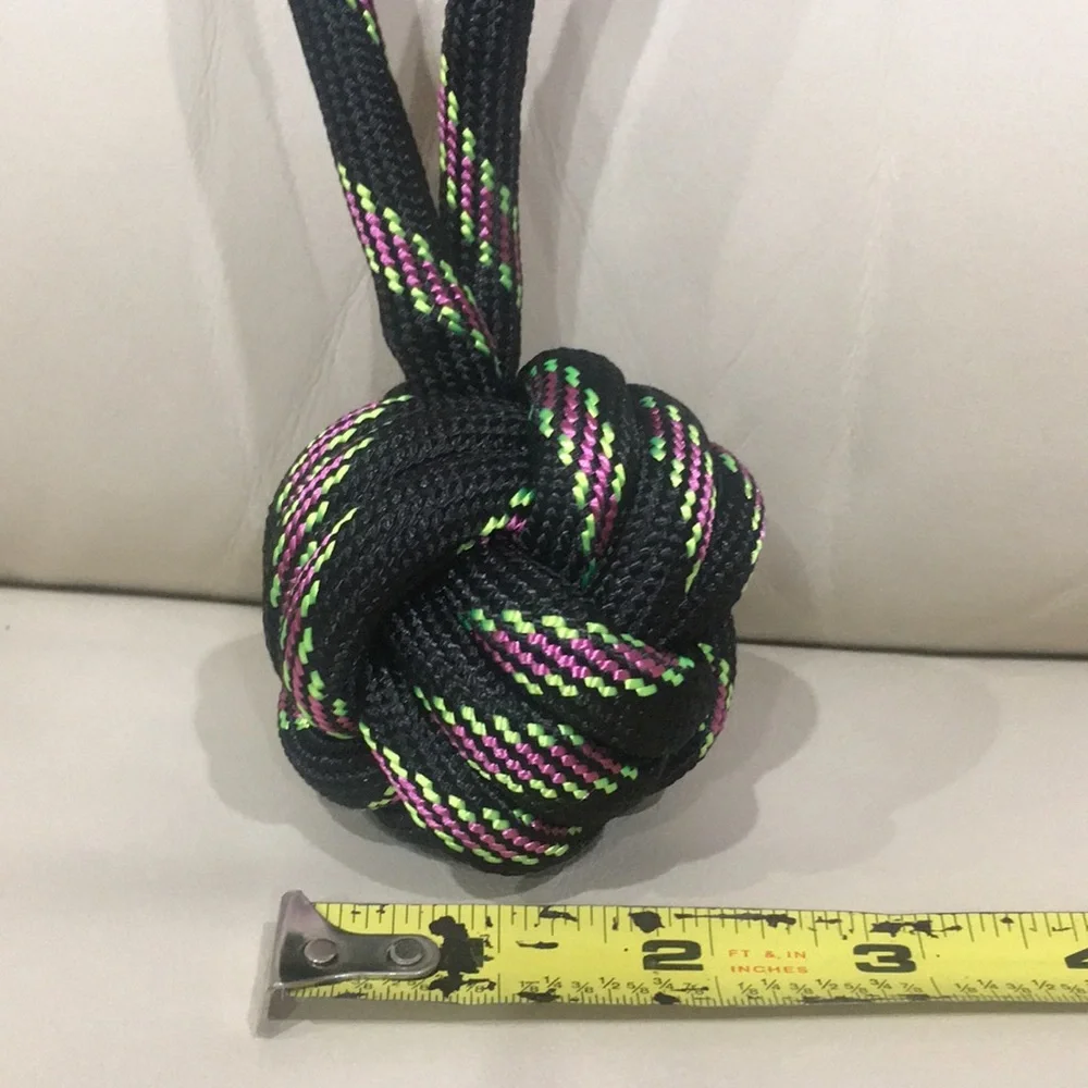 NWT Dog Rope Knot Toy Black Purple Green - Picture 6 of 6